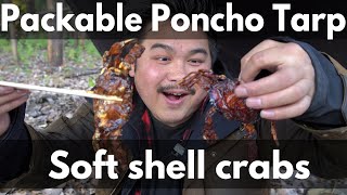 Packable Poncho Tarp - Eating Soft Shell Crabs @outbacktradingc screenshot 1