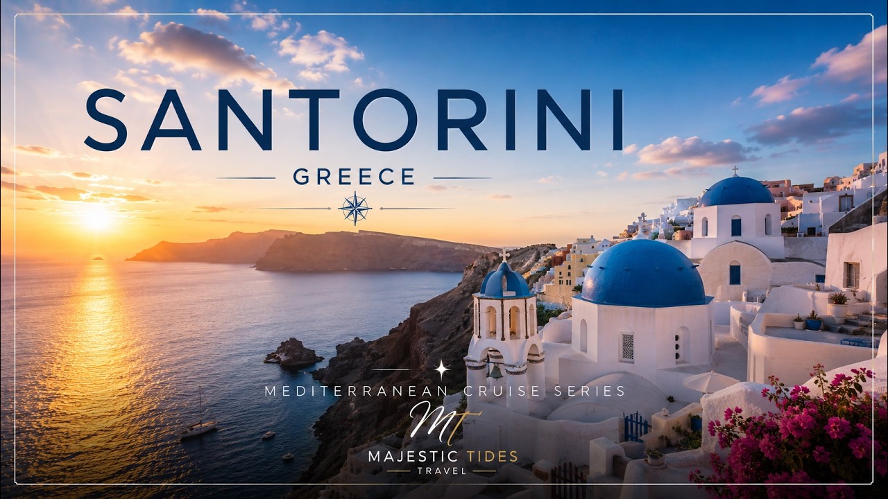 Santorini Cruise Port Guide | Cable Cars, Blue Domes & Local Food | Mediterranean Cruise Series #2