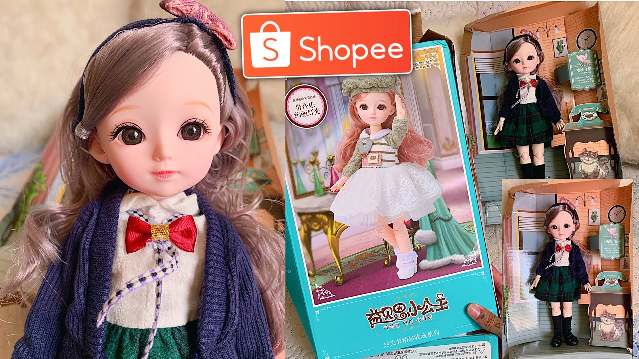 Boneca BJD + Roupinha e Sapatinhos do Shopee