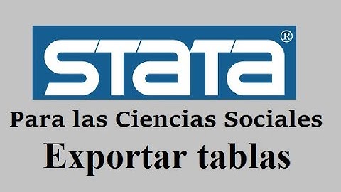 Stata | Exportar tablas a Excel FÁCIL