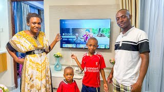 FINALLY bought a TV for our dream home 😭🏡 The living room makeover looks UNBELIEVABLE!