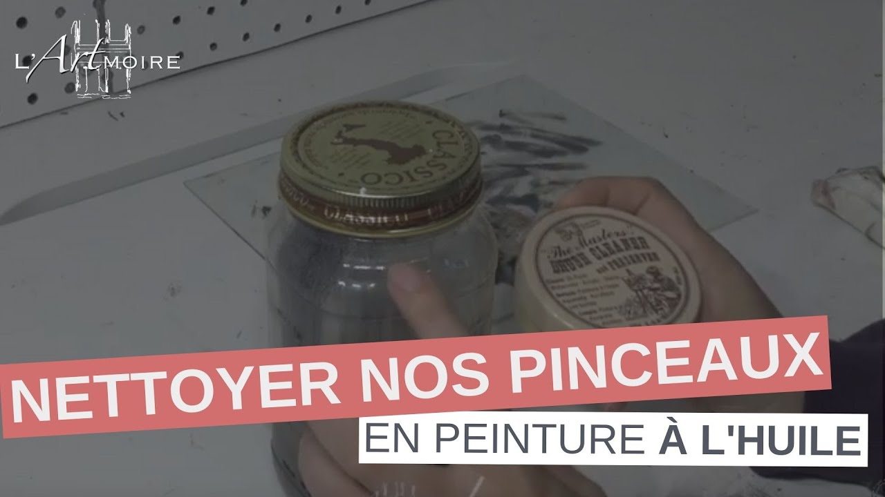 Comment nettoyer des pinceaux ayant servi pour de la peinture à l'huile