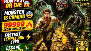 TEMPLE RUN ESCAPE CHALLENGE 😱 | FASTEST RUN EVER screenshot 3