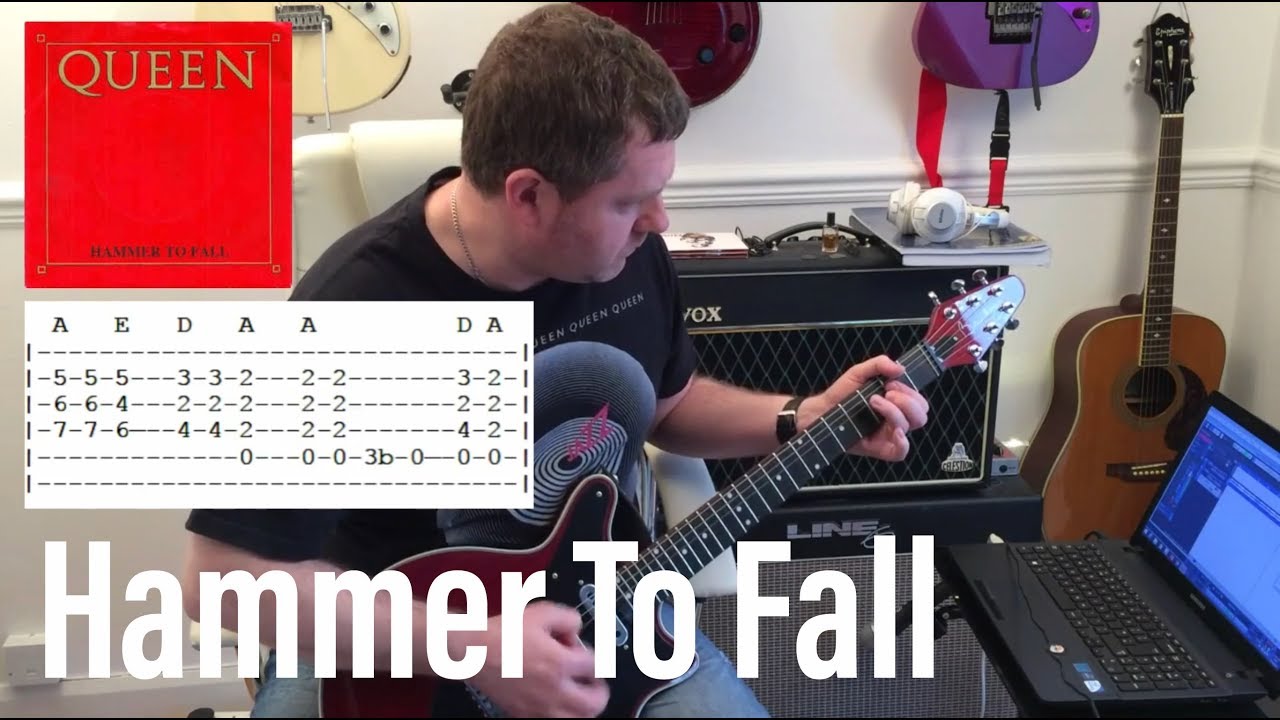 Hysterisk bringe handlingen Formuler Queen - Hammer To Fall - Guitar Play Along (Guitar Tab) - YouTube