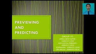 'PRESENTATION PREVIEWING AND PREDICTING'