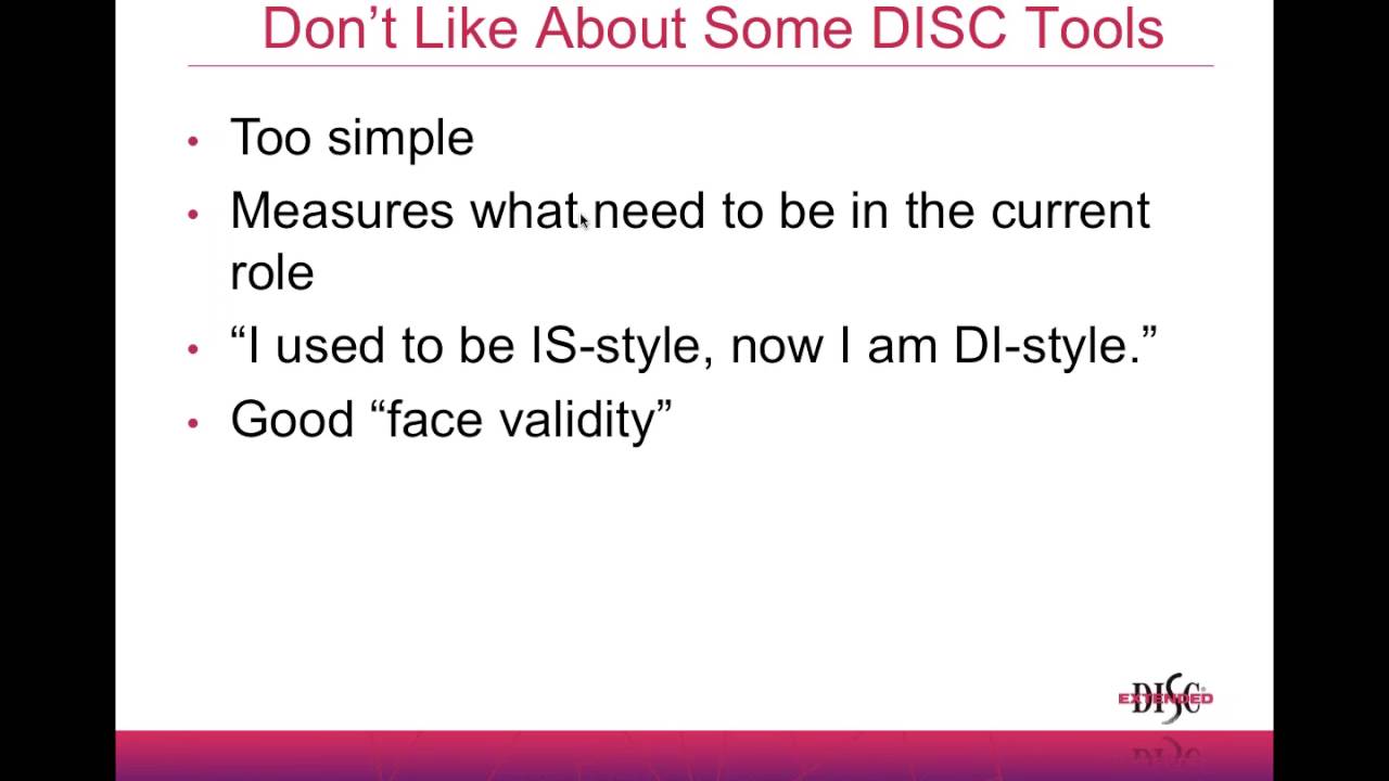 What Makes Extended DISC Different From DISC (31 mins)