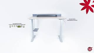 Višinsko nastavljiva miza sedi-stoj | Nobis Pohištvo - YouTube