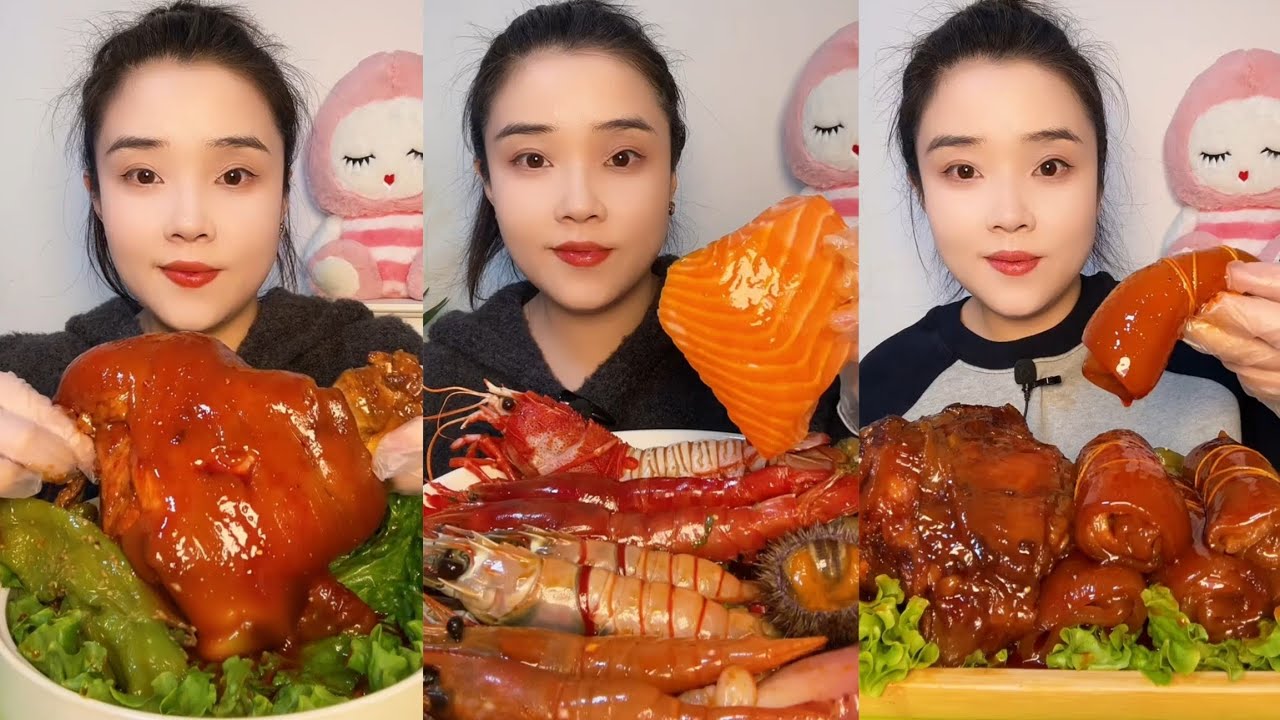 Mukbang #78:Eat eel fish turkey noodle 🍜 braised pork belly #mukbang #yummy #delicious 
