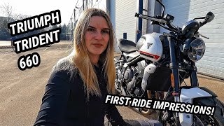 2021 Triumph Trident 660 // First ride review! Is it the perfect first big bike? 🤔