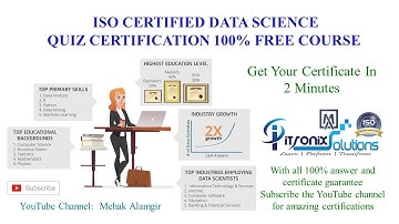 Data Science I Free Online Quiz with Certificate on Data Science