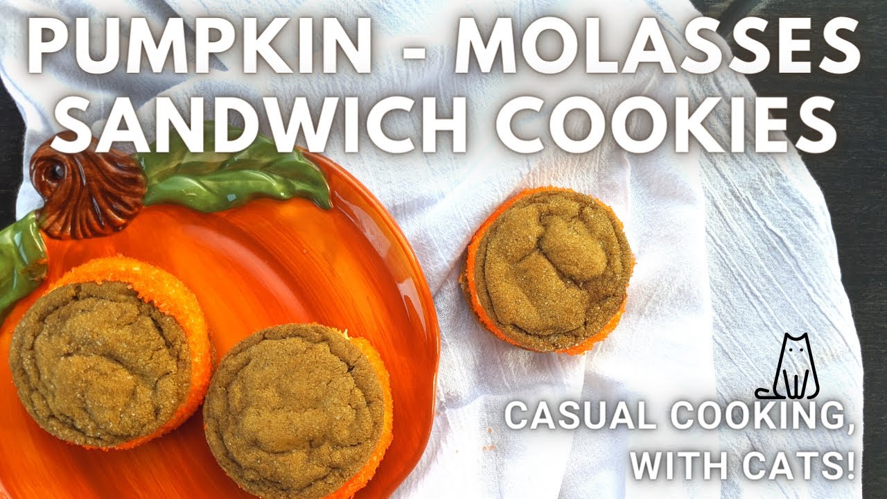 PUMPKIN molasses sandwich cookies with PUMPKIN cream frosting casual