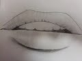 Drawing of mouth and lips with hb pencilmy chitrakala