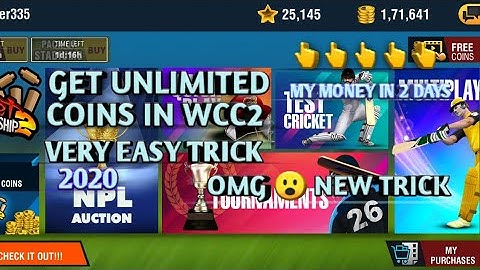 WCC2 NEW  TRICK NO  Hack NO Mod Get Unlimited Coins OMG 😮 💯% WORK