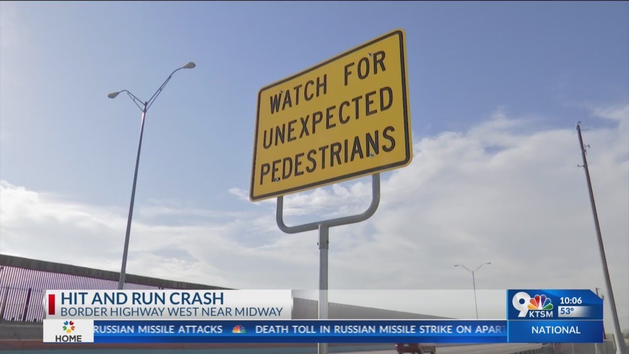 Pedestrian killed along Border Highway in hit-and-run crash - YouTube