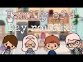Family of 4 Day Routine | Toca Life World