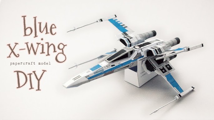 DIY blue squadron x-wing star wars papercraft (step by step tutorial) - YouTube diy-blue-squadron-x-wing-star-wars-papercraft-step-by-step-tutorial-youtube