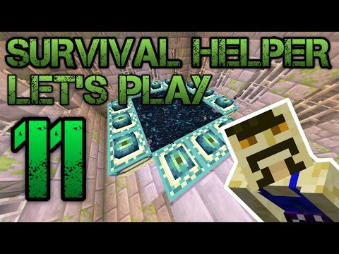 Getting Easy Ender Pearls and Finding The End Portal! - Survival Helper Episode 11