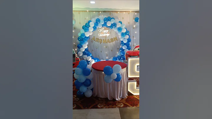 Birthday decoration tutorial 🥳 balloon decoration #balloon #birthday #decoration #diy