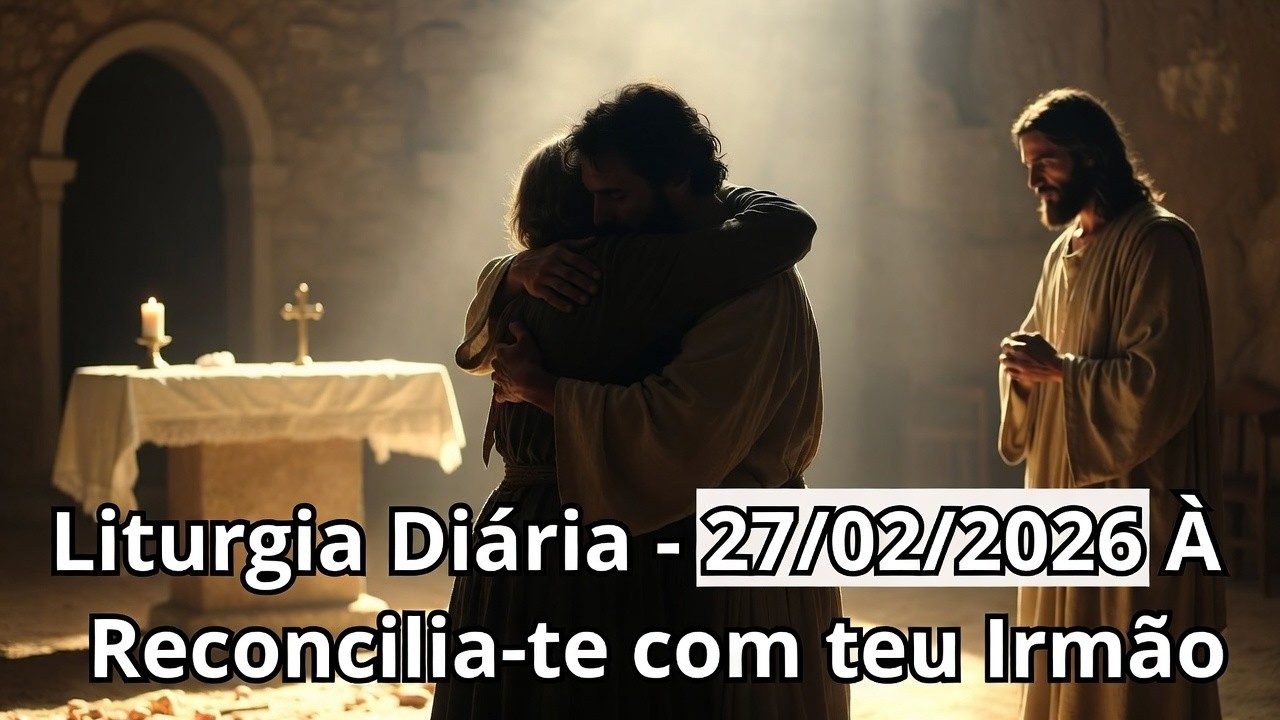 LITURGIA DIÁRIA DIA 27/02/2026 ✝️ A VERDADEIRA JUSTIÇA PASSA PELA RECONCILIAÇÃO E PELO AMOR