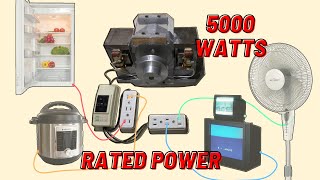 FREE ENERGY GENERATOR  MICROWAVE TRANSFORMER TURNS INTO 230V OUTPUT AC