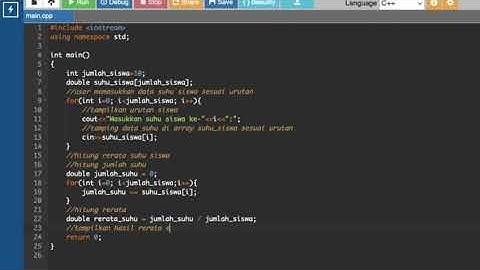 Implementasi Coding Array di C++ Kasus 1