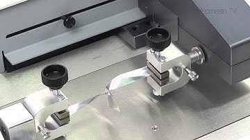 Tear propagation resistance - trouser tear.  Mecmesin Force Measurement