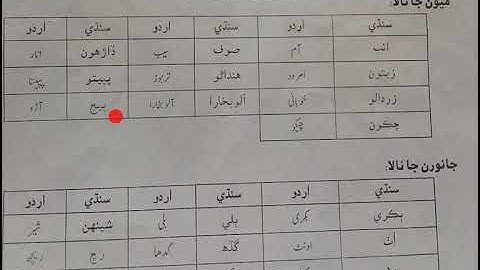 Class: 6 Subject: Sindhi Lesson: 3