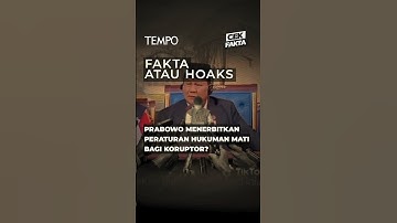 Video Pengesahan Perppu Hukuman Mati Bagi Koruptor | Cek Fakta
