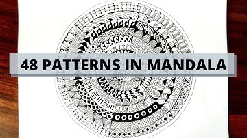 48 PATTERNS IN MANDALA || MANDALA ART  #mandala #mandalapatterns #zentanglepatterns