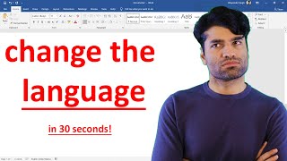 how to change the language in microsoft word
