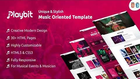 Playbit - Bootstrap Music Template | Themeforest Website Templates and Themes