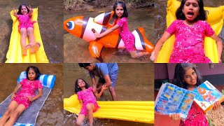 മീനിൻന്റെ  മുകളിലിരുന്ന് #Tiyakutty പുഴയിൽ വീണു #PurpleHouseലെ പുഴയിൽ നീന്തിയാലോ #vlog