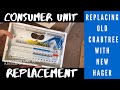 Consumer unit replacement installing a hager rcbo consumer unit to replace an old crabtree one