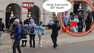 GET BACK!😳 Officer Confronts These Silly Tourists Standing in the Middle!