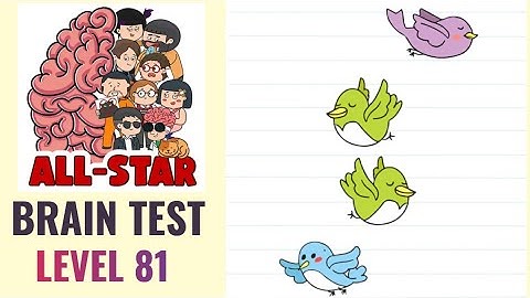 Brain Test All Star Level 81 | Bring the blue bird to his lover | Walkthrough