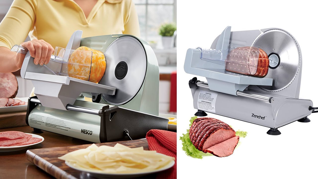 Meat Slicer, Housnat Kitchen Pro 200W Electric Deli Food Slicer with T –  HOUSNAT