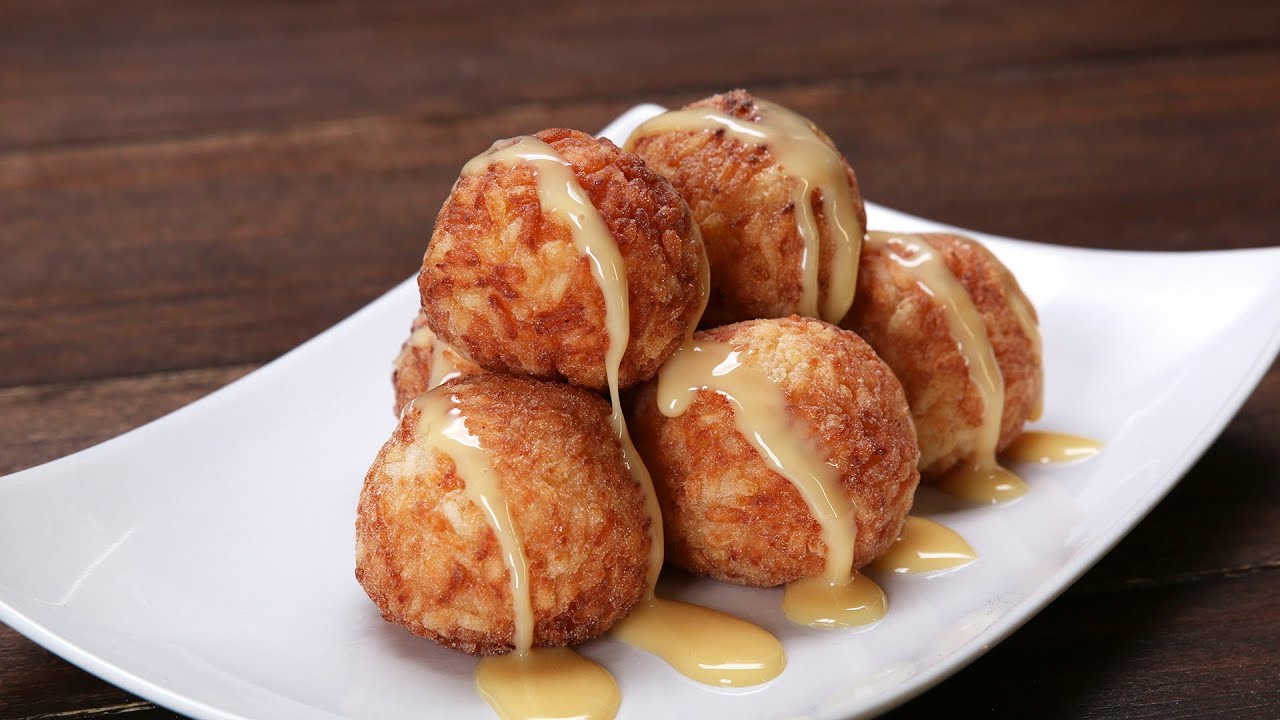 Fried Sticky Rice Mango Balls | Tasty