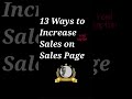 13 Ways to Increase Sales on Sales Page 1