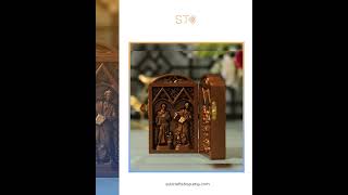 Four Evangelists Catholic Diptych Antique Style Catholic Art St Matthew Mark Luke John Icon of Sa...