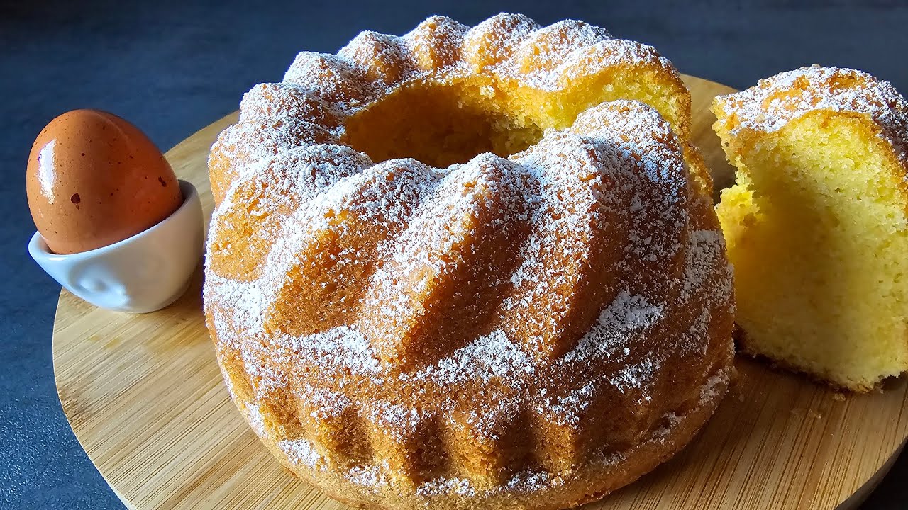 Испеките пышный кекс с яичным ликером 🐣 Рецепт влажного кекса с яичным ликером в форме кольца