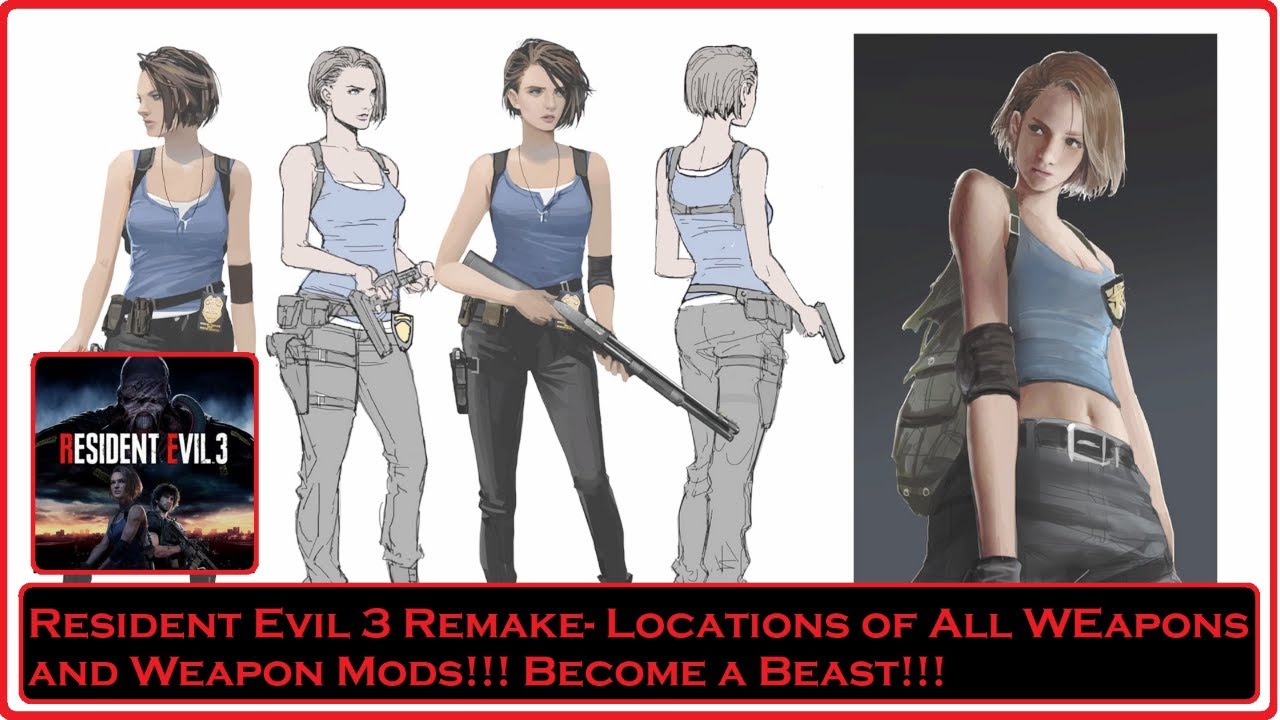 Resident Evil 3 Remake All Weapons And Mods Youtube