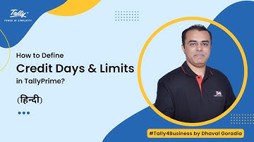 How to Define Credit Limits in TallyPrime? Credit Control in TallyPrime (Hindi)