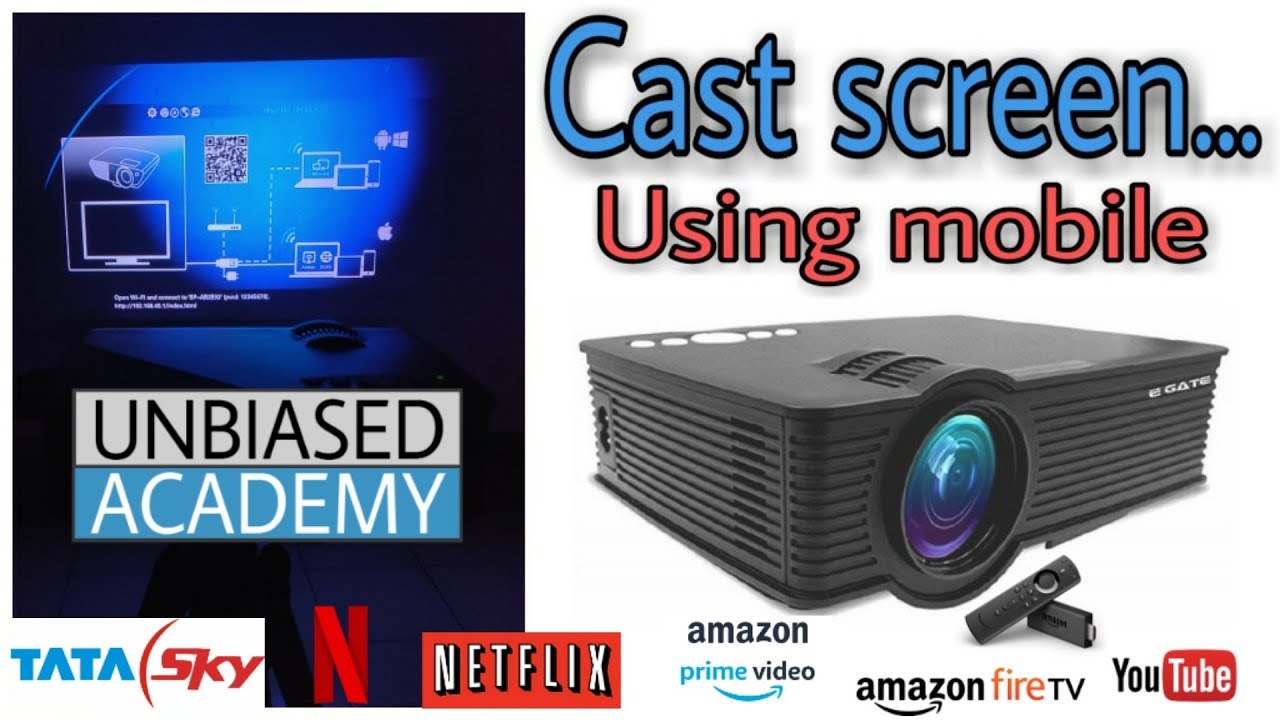 EGate LED i9 Projector | Cast mobile screen easily | Netflix | Full explanation | Hindi me