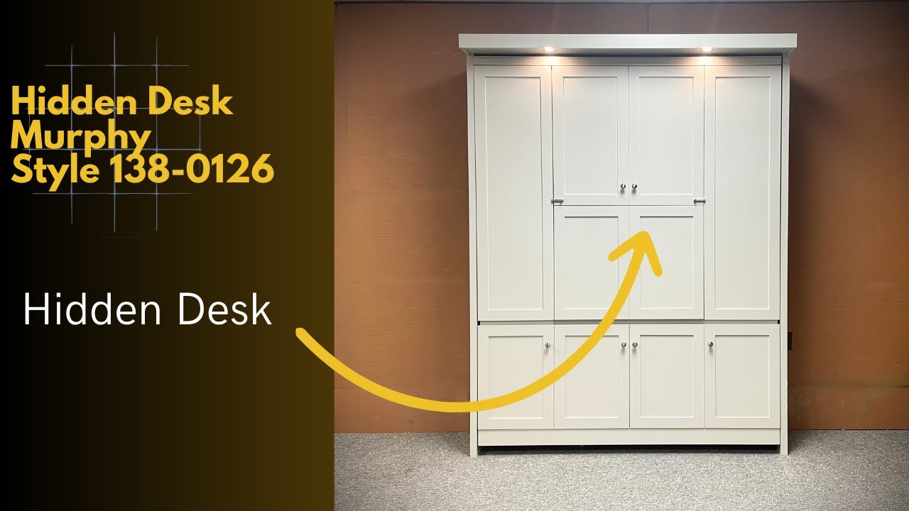 Hidden desk inside this Murphy bed 138-0126