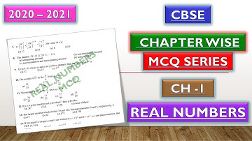 MCQ’s on REAL NUMBERS | Chapter Wise MCQ Series | CBSE | Class 10 |NCERT