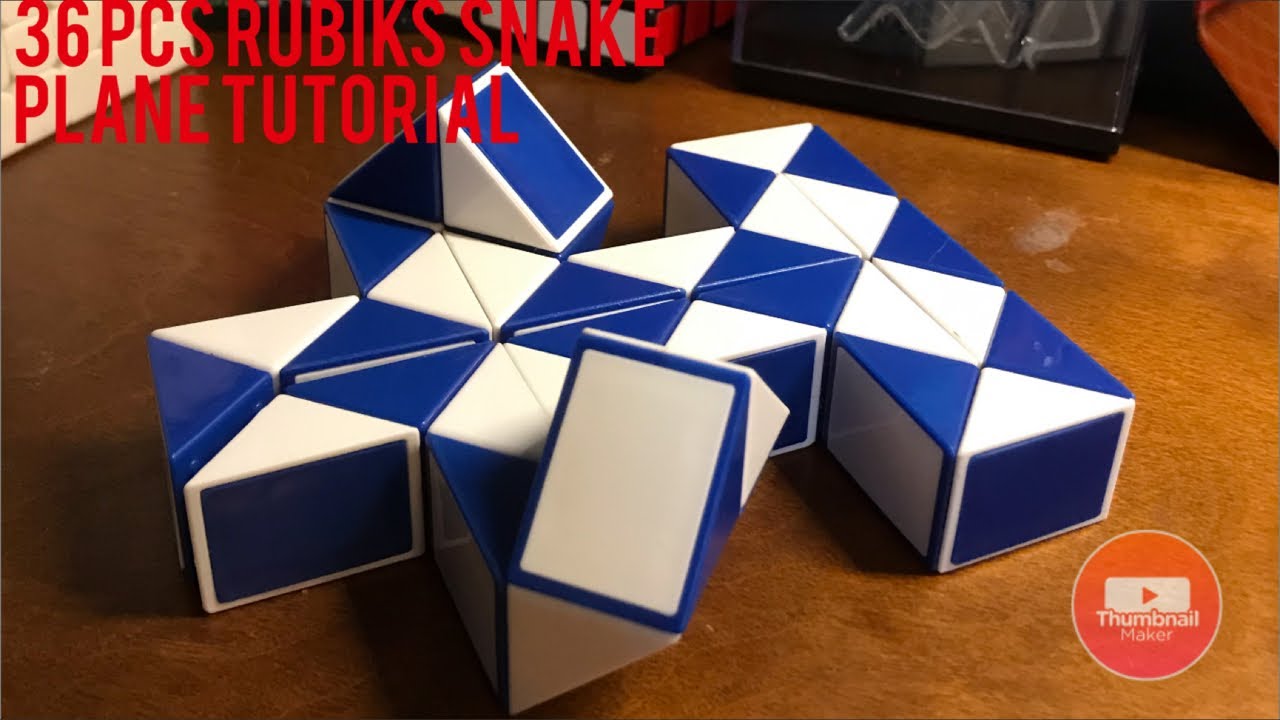 36 pcs. Rubiks snake plane tutorial YouTube