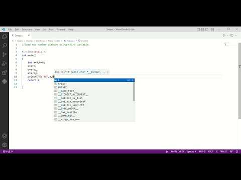 C program to swap two number without using third variable.