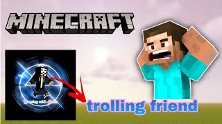 first video in YouTube|| trolling friend in Minecraft 😂 funny video full bezzati 👿