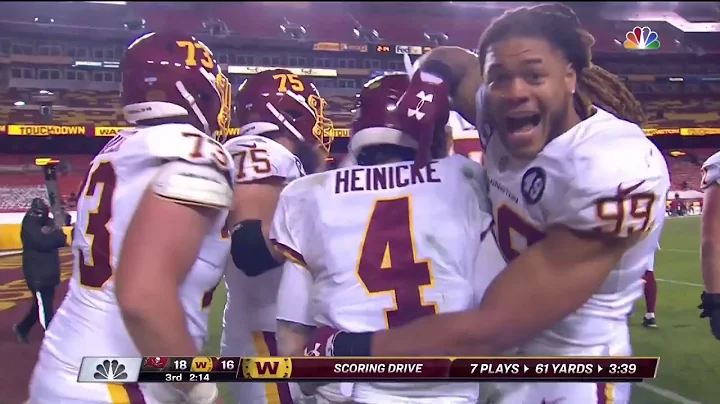 Taylor Heinicke Scrambles & Dives for INSANE TD