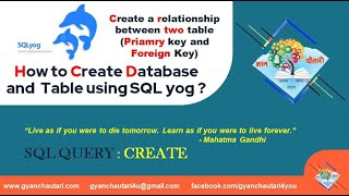 how to create database and table using SQL Query-SQL Yog